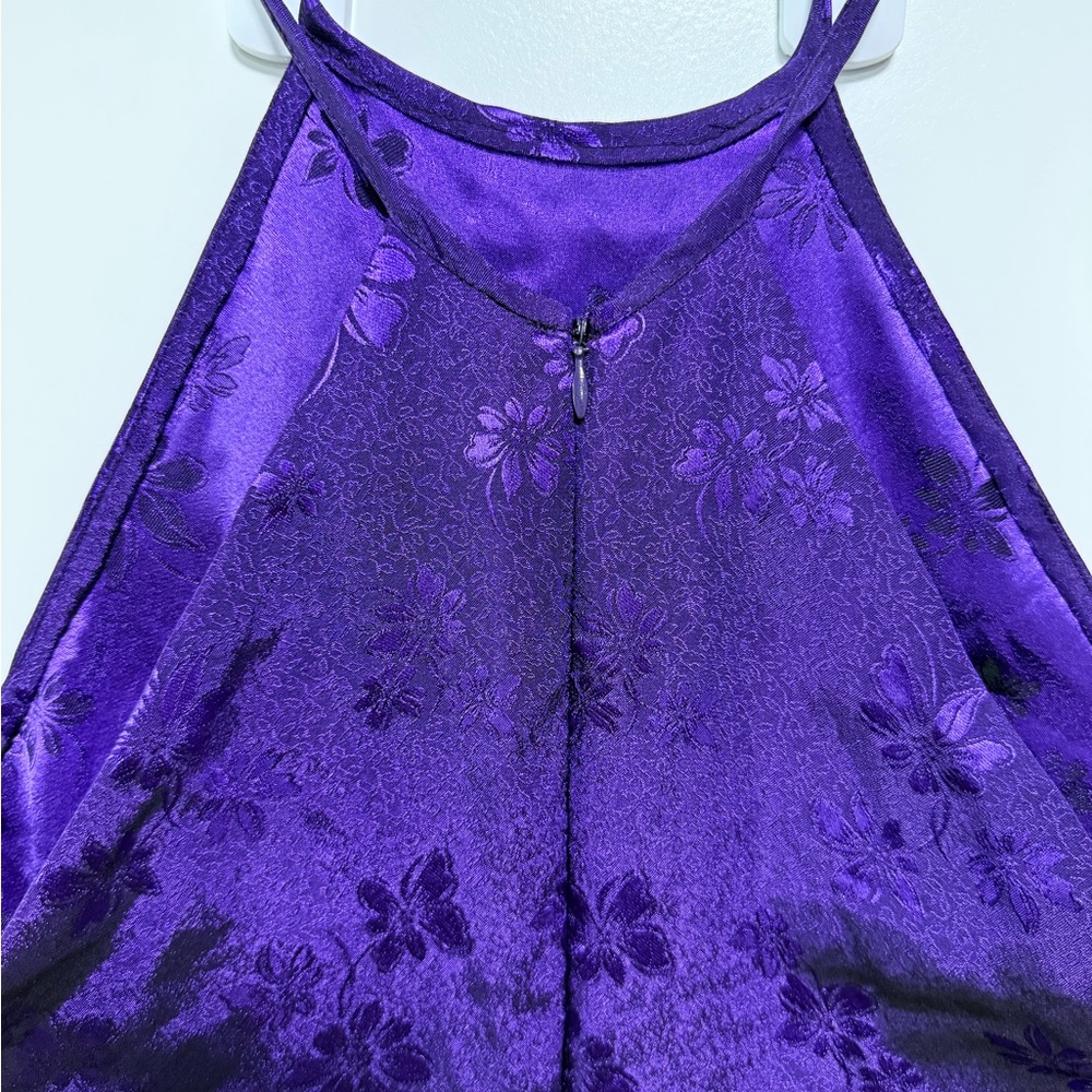 Vietnamese traditional aodai purple dragonfly, pants included set. - Picture 3 of 8